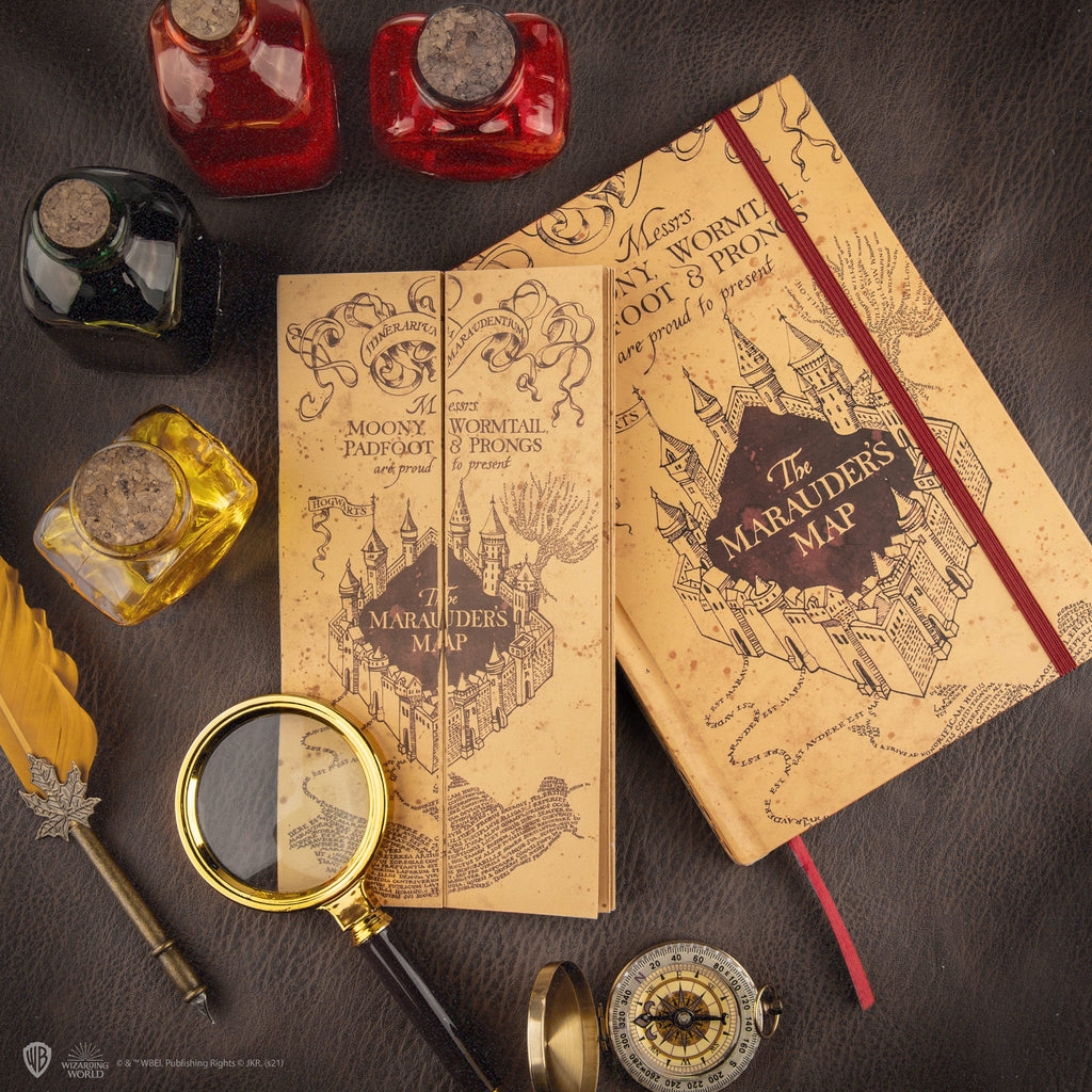 Notebook with Foldable Marauder's Map