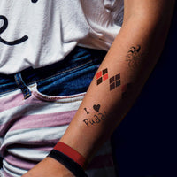 Set of 40 Harley Quinn Temporary Tattoos
