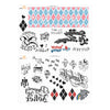 Set of 40 Harley Quinn Temporary Tattoos