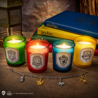 Set of 4 Hogwarts Houses Scented Candles With Charm Bracelet