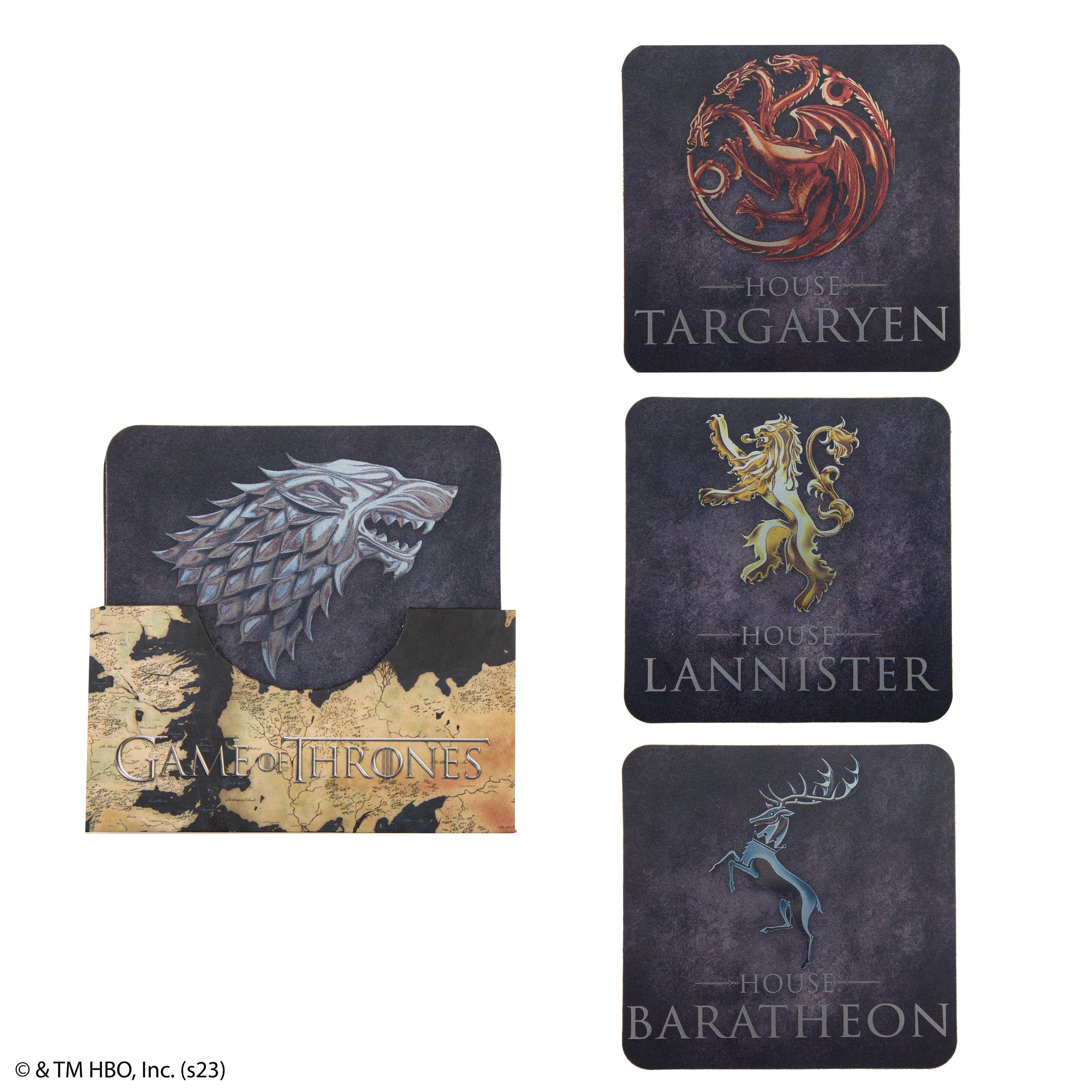 thumbnail interactive-video image 1 of Game Of Thrones Inspired House Sigils – Slate Coasters – Pack Of 4 – Engraved 1 of 4