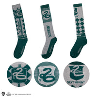 Set of 3 Slytherin High Socks