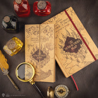 Notebook with foldable Marauder's map