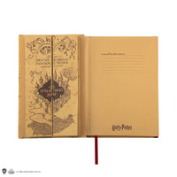 Notebook with foldable Marauder's map