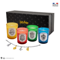 Set of 4 Hogwarts Houses Scented Candles With Charm Bracelet